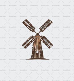 Rustikale Windmühle